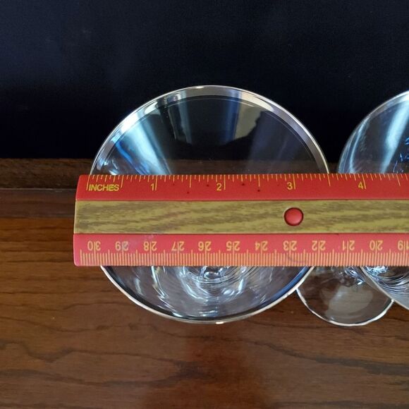 MCM 1960's era Brookmere Platinum Glastonbury Lotus Water Glasses 5.75" tall - Picture 5 of 8